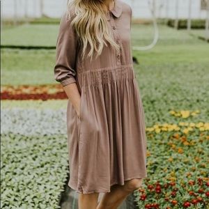 Roolee Clara Babydoll Dress in Lilac